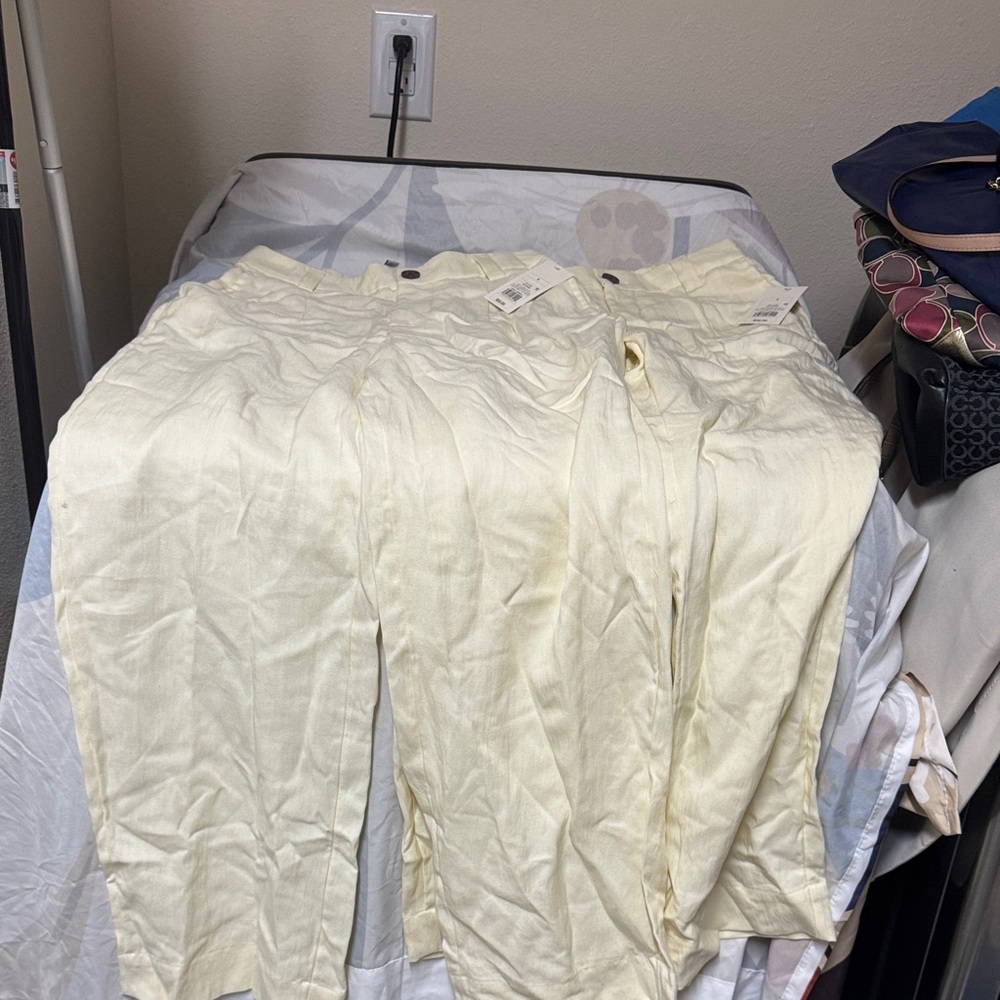 a new day Cream Wide-Leg Trousers - Light Cream Two pair